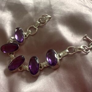 Amethyst style silver bracelet new